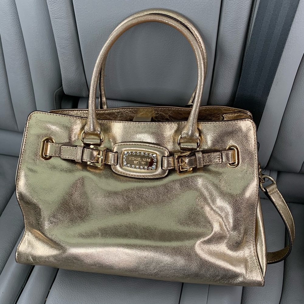 Authentic Michael kors Gold bag